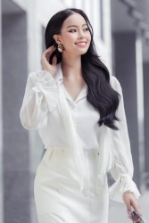 Vẻ đẹp ngọt ngào của Á hậu 1 Miss World Vietnam 2023 Đào Thị Hiền