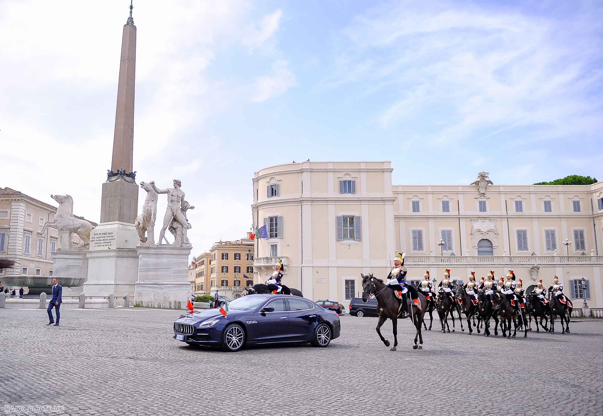 Official welcome ceremony held in Rome for Vietnamese President