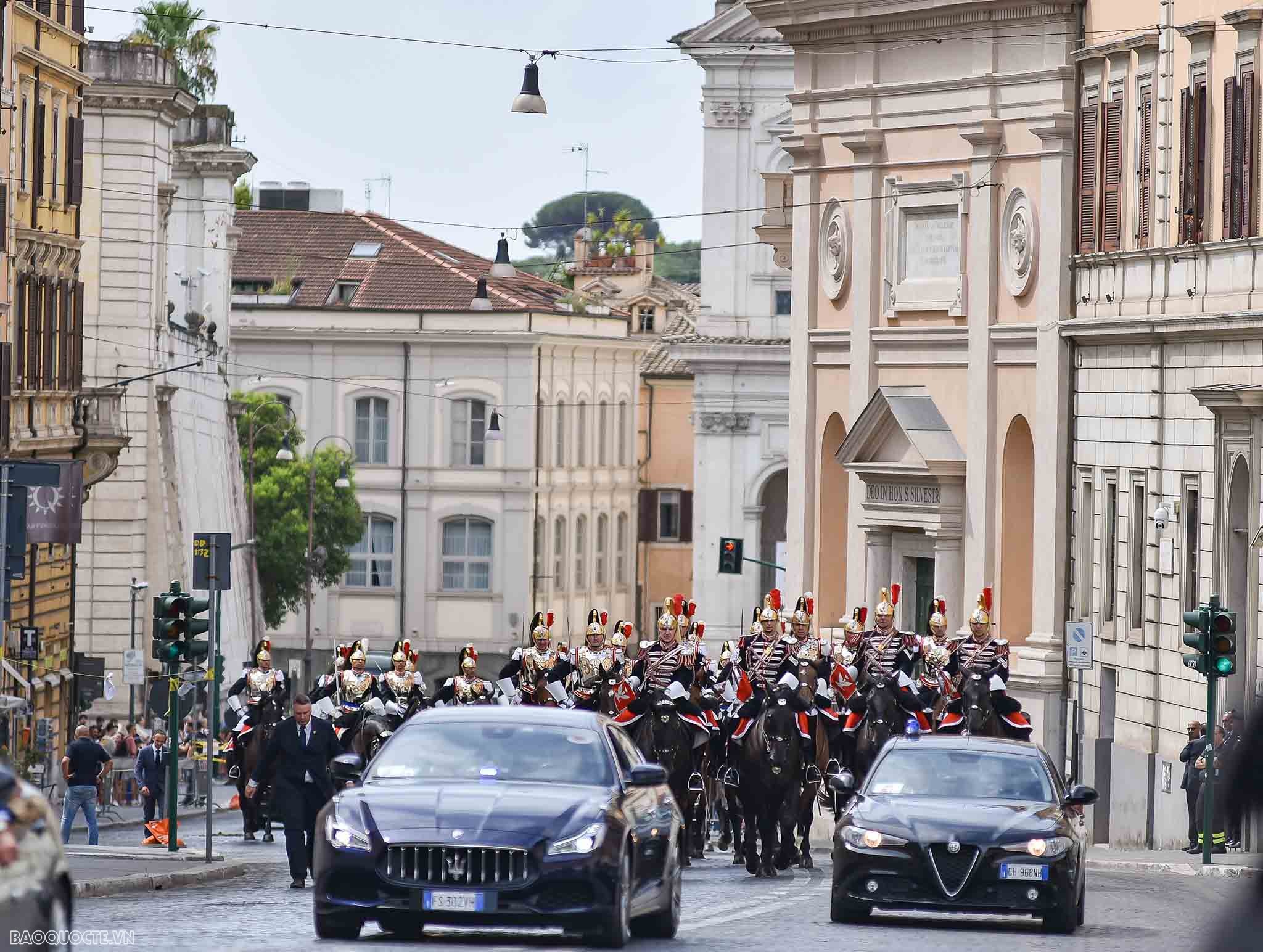 Official welcome ceremony held for President Vo Van Thuong in Rome Official welcome ceremony held in Rome for Vietnamese President