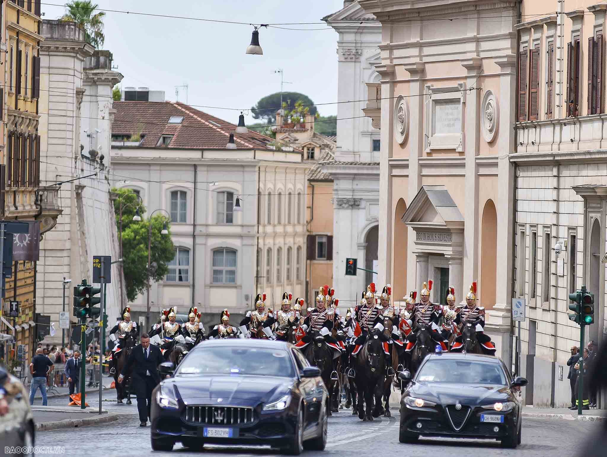 Official welcome ceremony held in Rome for Vietnamese President