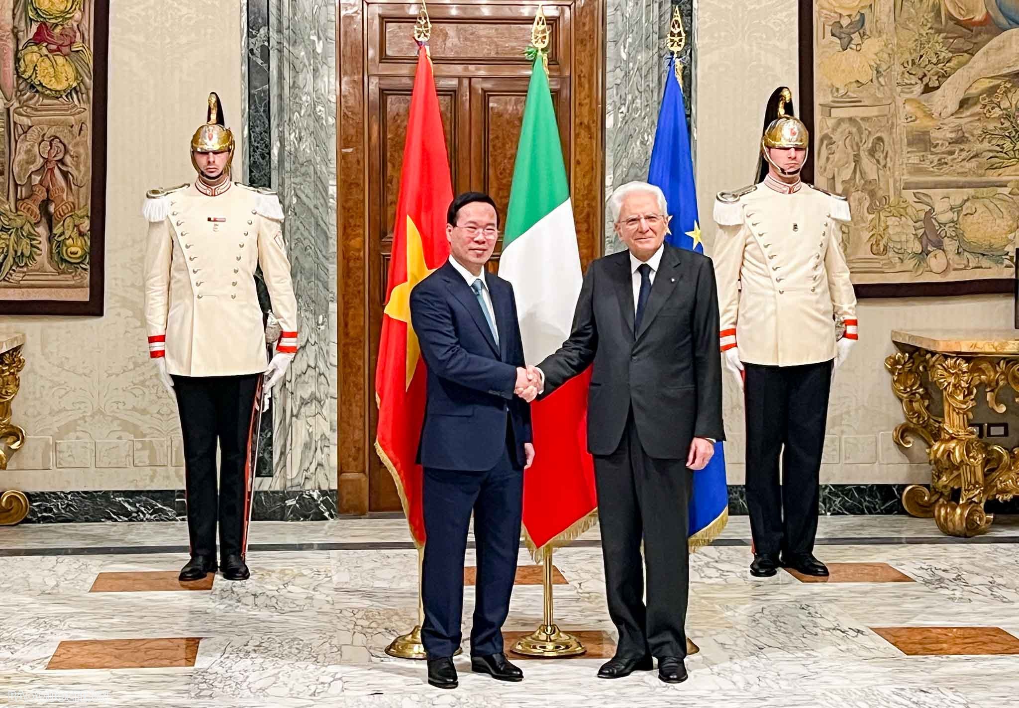 Official welcome ceremony held for President Vo Van Thuong in Rome Official welcome ceremony held in Rome for Vietnamese President