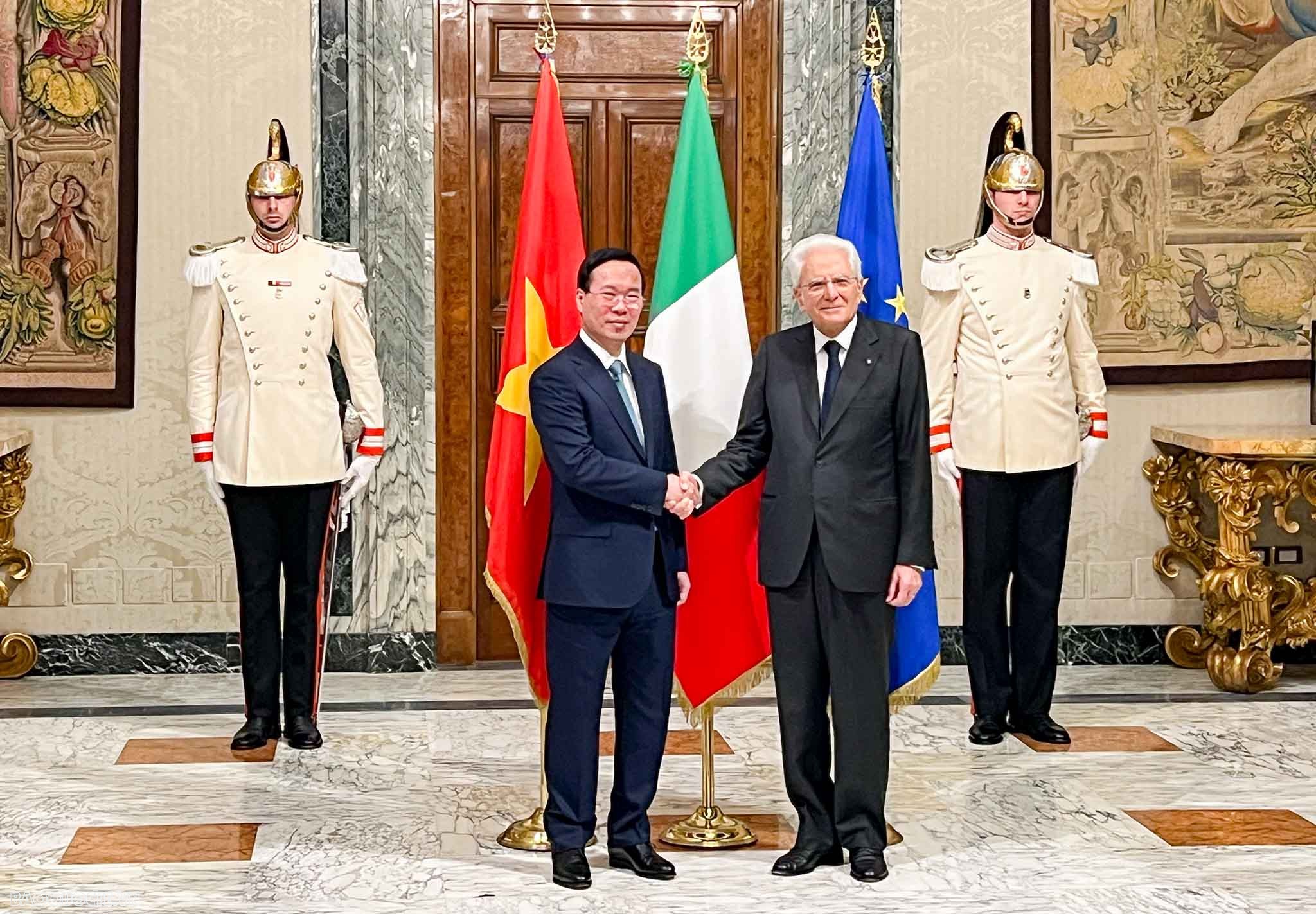 Official welcome ceremony held in Rome for Vietnamese President