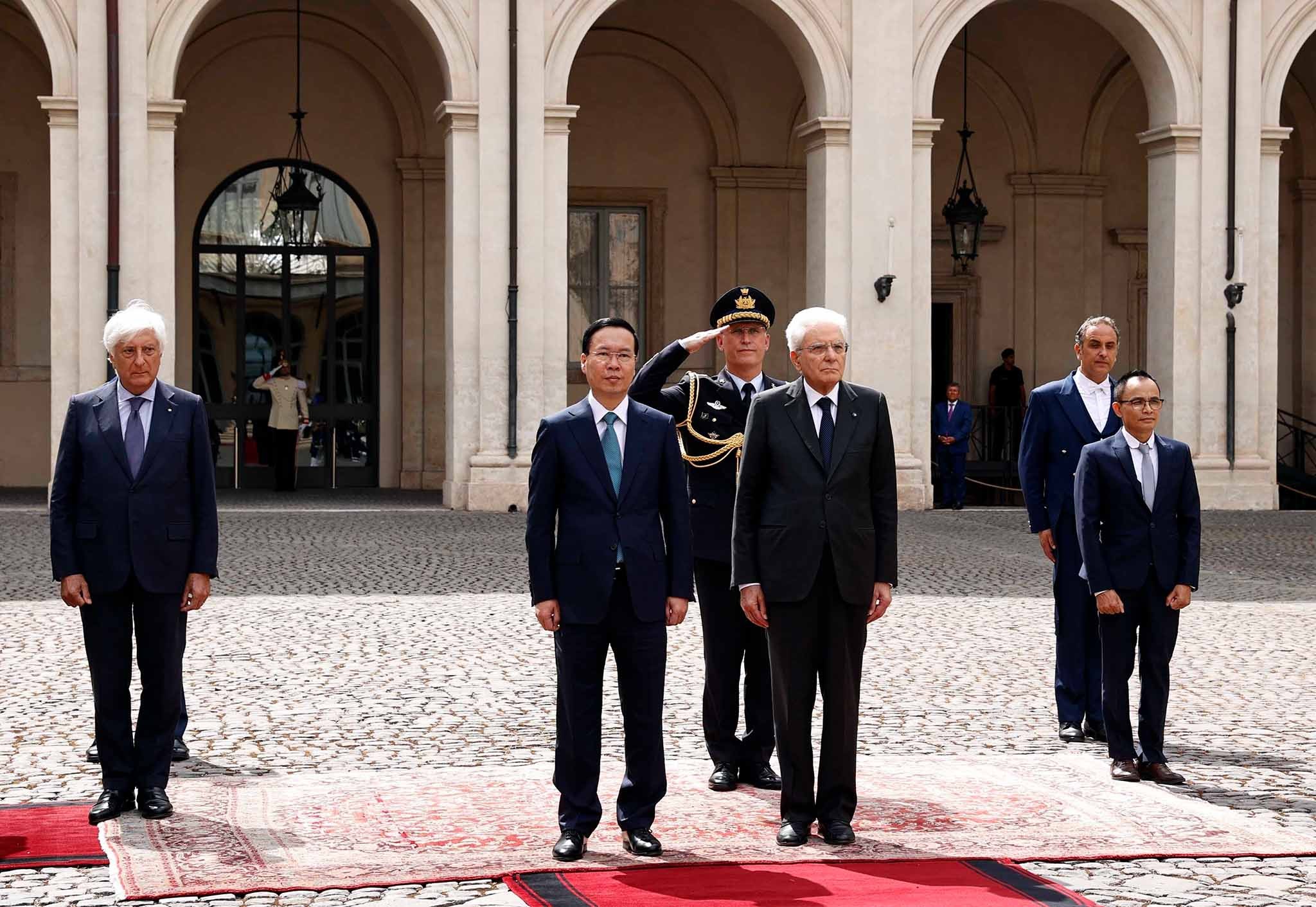 Official welcome ceremony held in Rome for Vietnamese President