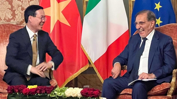 President Vo Van Thuong meets Italian Senate President in Rome