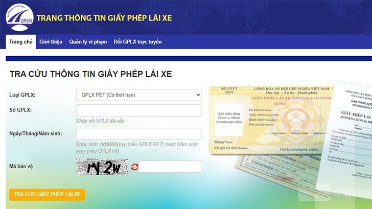 Hướng dẫn cách tra cứu thông tin giấy phép lái xe