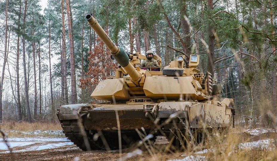 Xe tăng chiến đấu Abrams phiên bản M1A1. (Nguồn: Lực lượng Vệ binh quốc gia Mỹ)