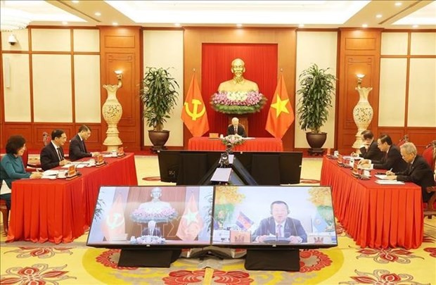 Tổng Bí thư Nguyễn Phú Trọng điện đàm với Chủ tịch Đảng Nhân dân Campuchia, Thủ tướng Chính phủ Campuchia Hun Sen