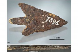 Thụy Sỹ: Đầu mũi tên đặt tại bảo tàng lịch sử được tìm thấy làm từ sắt thiên thạch