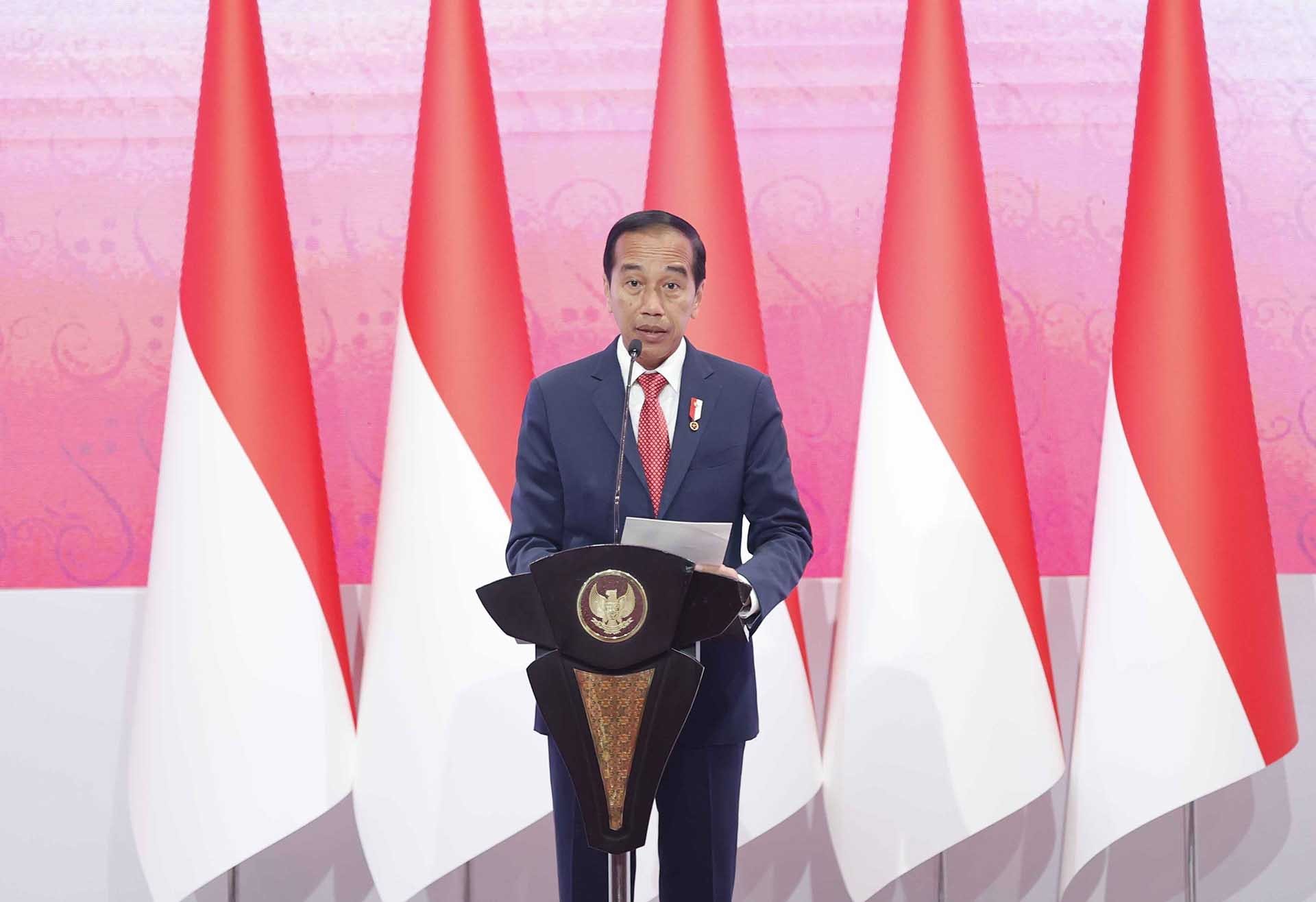 Tổng thống Indonesia Joko Widodo phát biểu. (Nguồn: TTXVN)