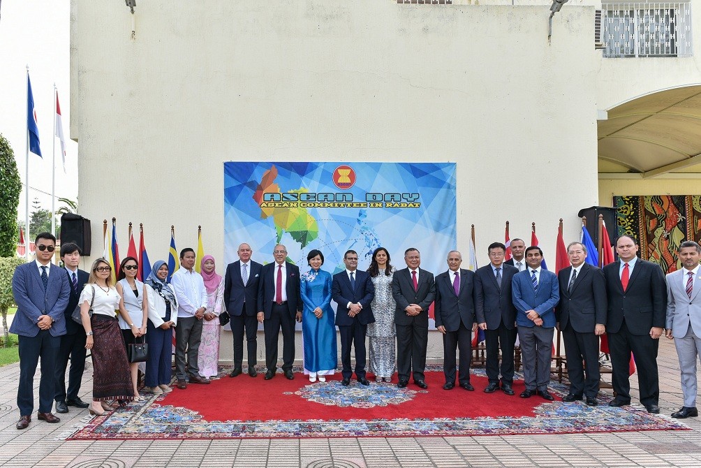 Trang nghiêm Lễ thượng cờ ASEAN tại Morocco