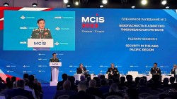 Bộ trưởng Bộ Quốc phòng Phan Văn Giang phát biểu tại Hội nghị An ninh quốc tế Moscow lần thứ 11