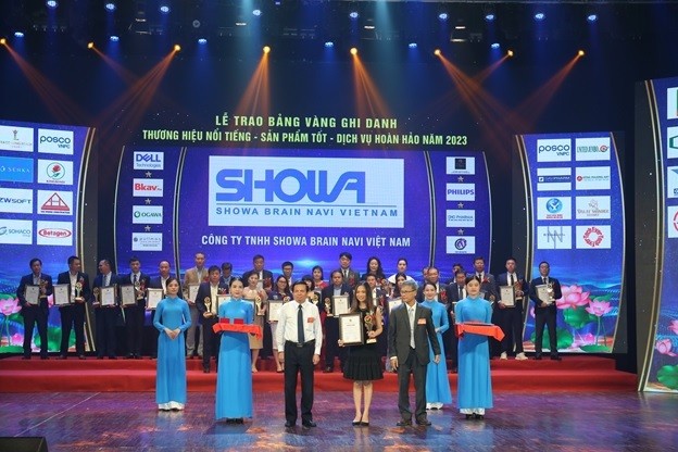 Showa Brain Navi Việt Nam thắng hat-trick tại Lễ trao Bảng vàng ghi danh doanh nhân trí thức tiêu biểu Việt Nam 2023