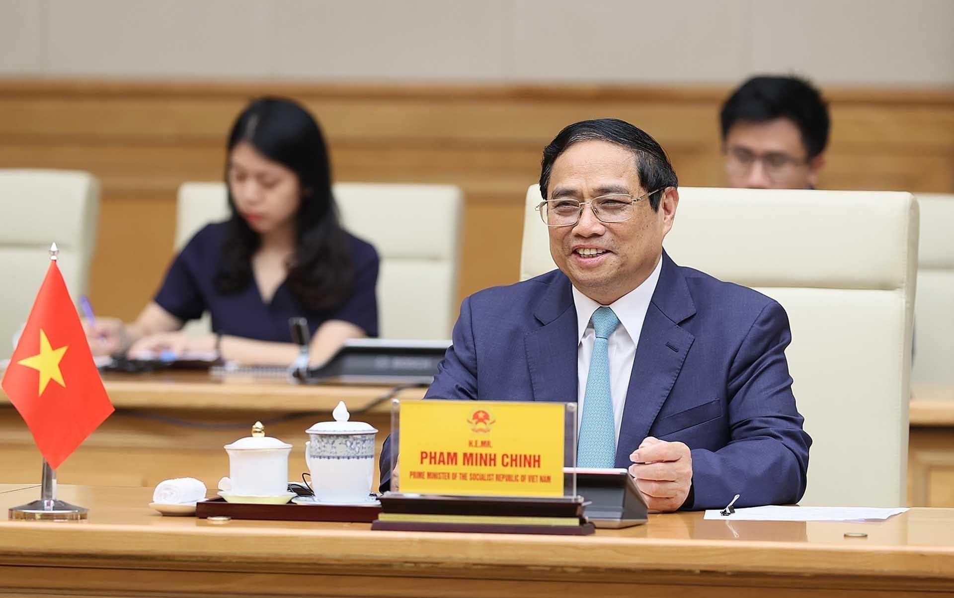 Thủ tướng Phạm Minh Chính hội kiến Chủ tịch Thượng viện Vương quốc Bỉ