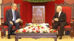 Tổng Bí thư Nguyễn Phú Trọng tiếp Tổng thống Kazakhstan Kassym-Jomart Tokayev