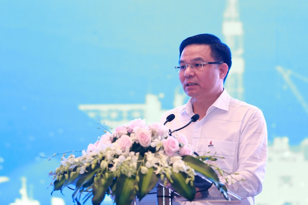 Tổng Giám đốc Petrovietnam Lê Mạnh Hùng phát biểu tại hội nghị. (Nguồn: PVN)