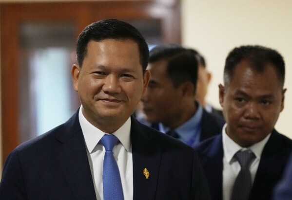 Ông Hun Manet tham dự kỳ họp Quốc hội Campuchia ngày 22/8. (Nguồn: AP)
