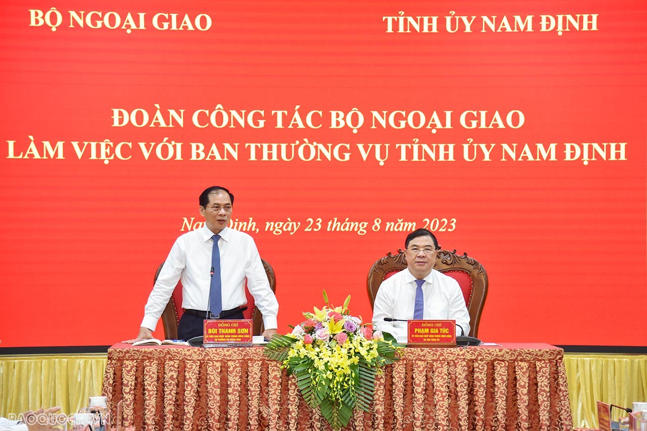 Bộ Ngoại giao phối hợp với tỉnh Nam Định triển khai công tác đối ngoại và ngoại giao phục vụ phát triển kinh tế - xã hội