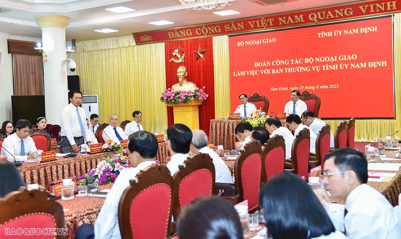 Bộ Ngoại giao phối hợp với tỉnh Nam Định triển khai công tác đối ngoại và ngoại giao phục vụ phát triển kinh tế - xã hội