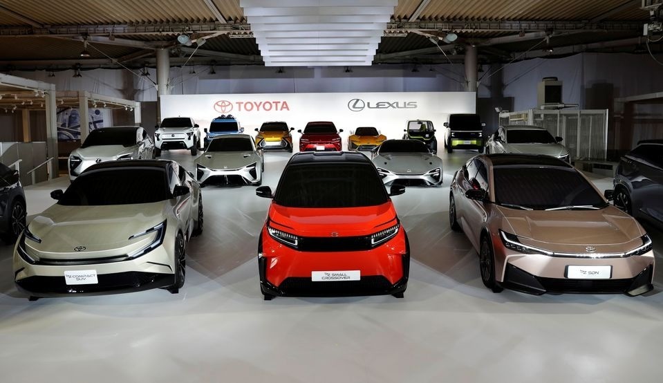 Xe điện của Toyota trưng bày tại Tokyo (Nhật Bản). Ảnh: Reuters