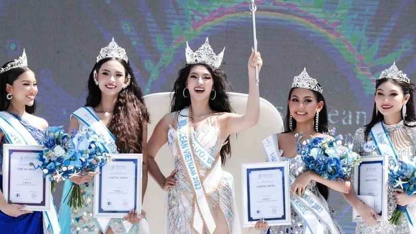 Người đẹp Sóc Trăng Trần Thị Thu Uyên đăng quang Hoa hậu Đại dương Việt Nam 2023