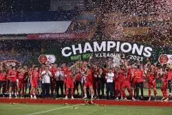 Những hình ảnh CLB Công an Hà Nội mừng chức vô địch V-League 2023