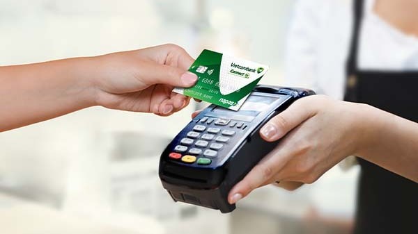 Toàn bộ sản phẩm thẻ Vietcombank đã được áp dụng công nghệ thanh toán không tiếp xúc - chip contactless
