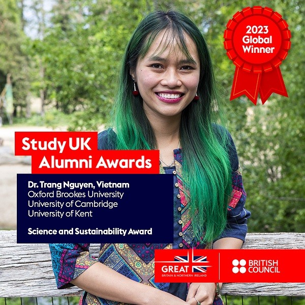 Nữ tiến sĩ Việt giành Giải thưởng Cựu sinh viên Vương quốc Anh toàn cầu