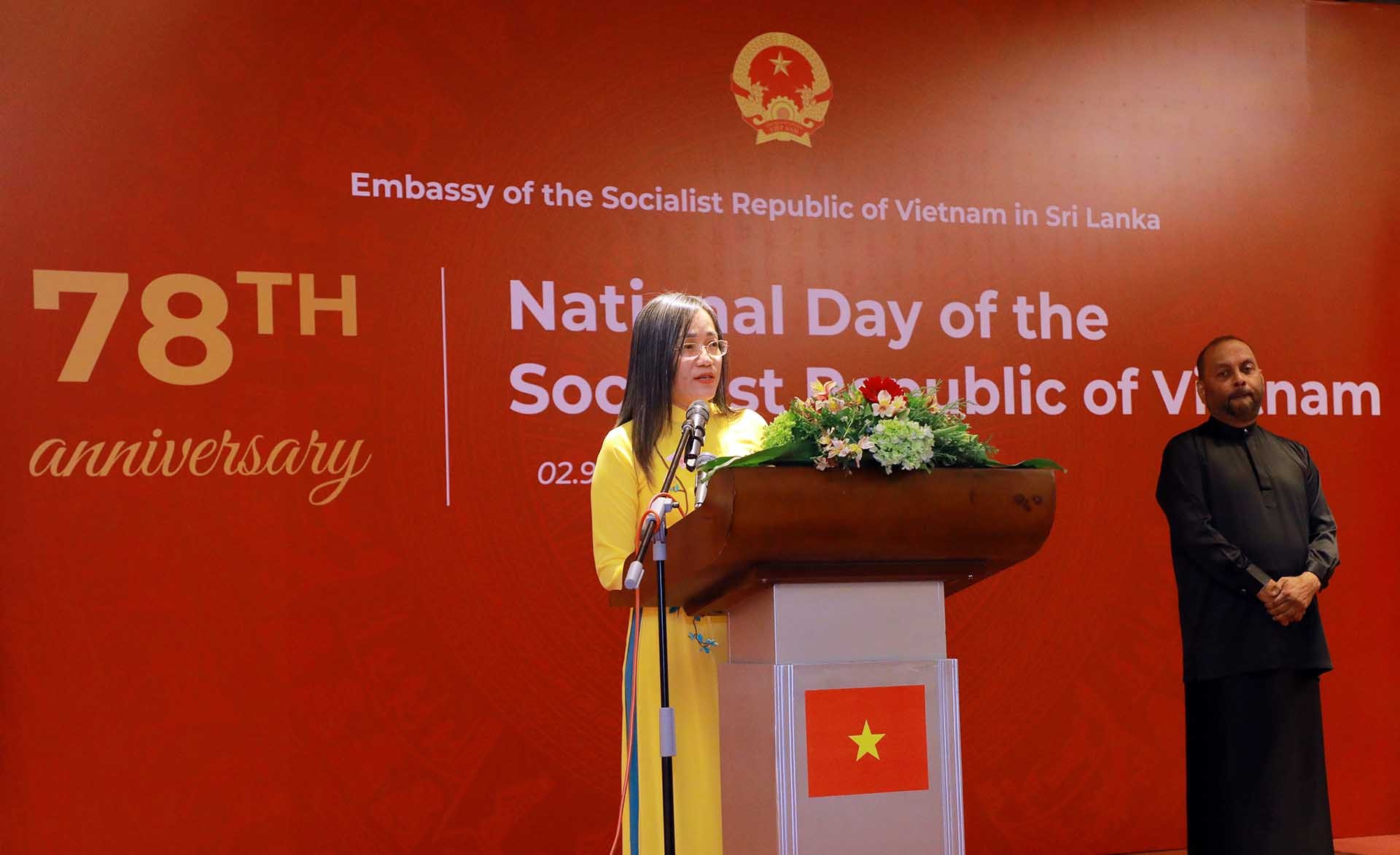Đại sứ Hồ Thị Thanh Trúc phát biểu tại buổi lễ
