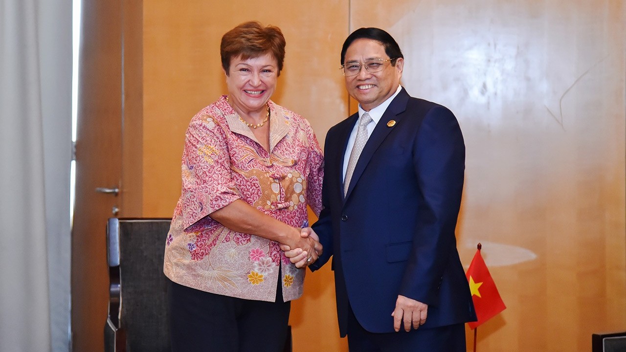 ASEAN-43: Thủ tướng Phạm Minh Chính tiếp Giám đốc điều hành IMF