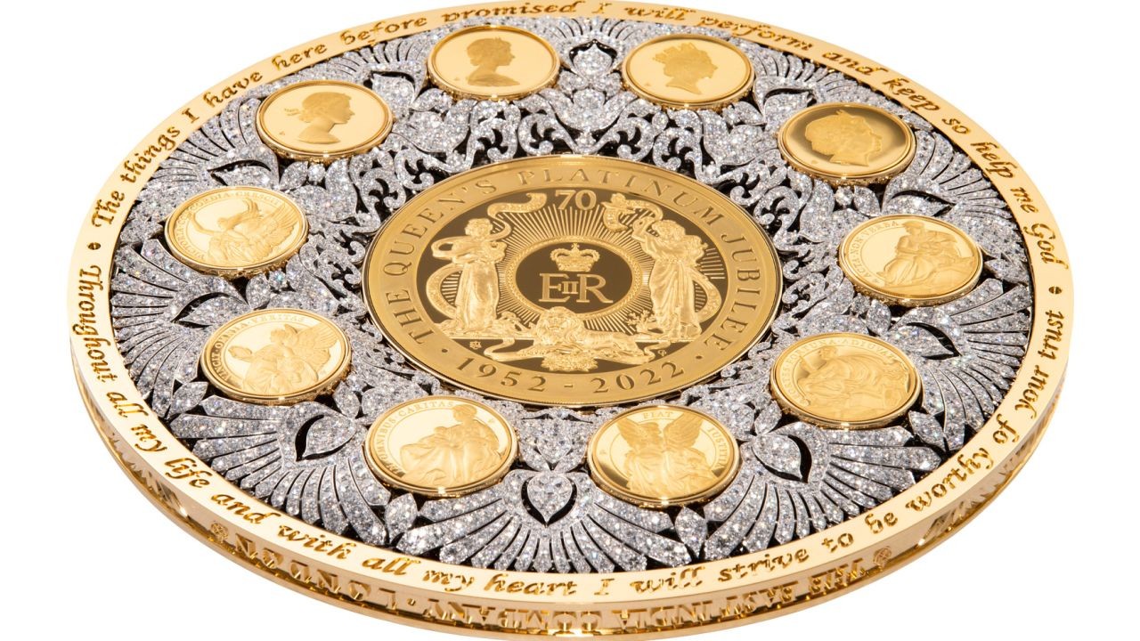 Tưởng nhớ cố Nữ hoàng Elizabeth II, ra mắt đồng tiền vàng nạm kim cương, trị giá khoảng 23 triệu USD