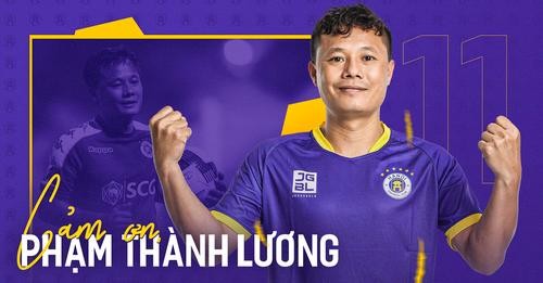 Facebook Hà Nội FC đăng lời cảm ơn cầu thủ Thành Lương. (Nguồn: Facebook)