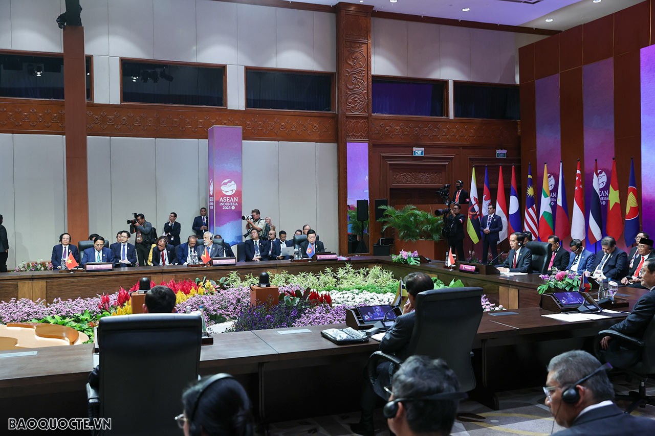 Chiều 6/9, Thủ tướng Chính phủ Phạm Minh Chính đã dự Hội nghị cấp cao đặc biệt ASEAN-Canada. (Ảnh: Anh Sơn)