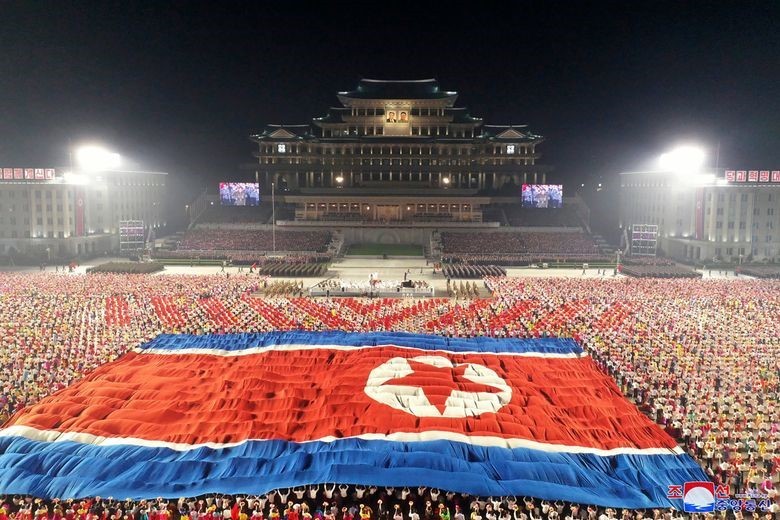 Lễ kỷ niệm 73 năm Quốc khánh Triều Tiên tại Quảng trường Kim Nhật Thành ở Bình Nhưỡng, Triều Tiên vào ngày 9/9/2021. (Nguồn: KCNA)