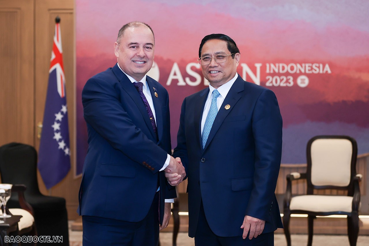 ASEAN-43: Thủ tướng Phạm Minh Chính tiếp Thủ tướng quần đảo Cook Mark Brown