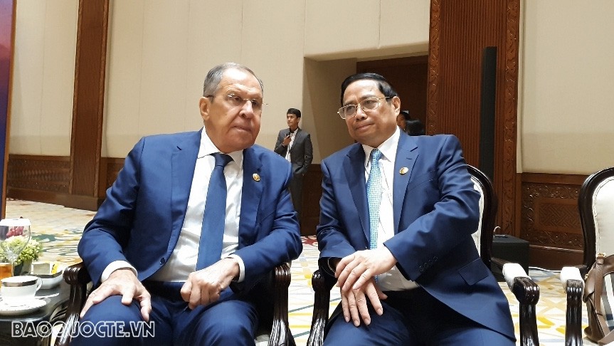 ASEAN-43: Thủ tướng Phạm Minh Chính tiếp Bộ trưởng Ngoại giao Nga Sergei Lavrov