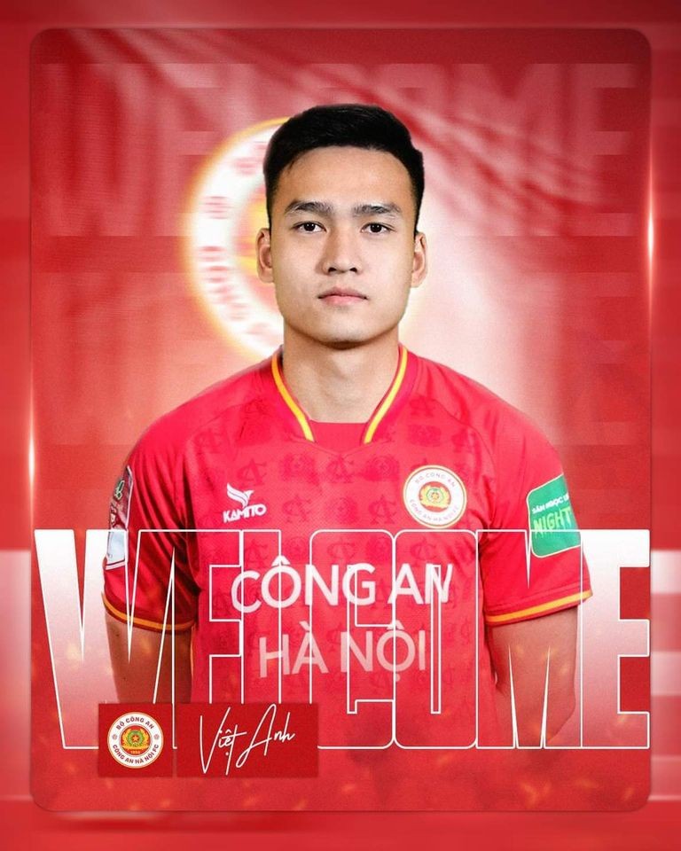 CLB Công an Hà Nội chính thức sở hữu Bùi Việt Anh trước khi V-League 2023/2024 khỏi tranh. (Nguồn: FB Công an Hà Nội)