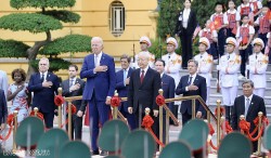 Tổng Bí thư Nguyễn Phú Trọng chủ trì lễ đón chính thức Tổng thống Hoa Kỳ Joe Biden