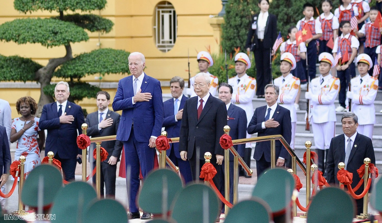 Welcome ceremony held by Party Secretary General Nguyen Phu Trong for US President Joe Biden Welcome ceremony hosted by Party General Secretary Nguyen Phu Trong for US President Joe Biden