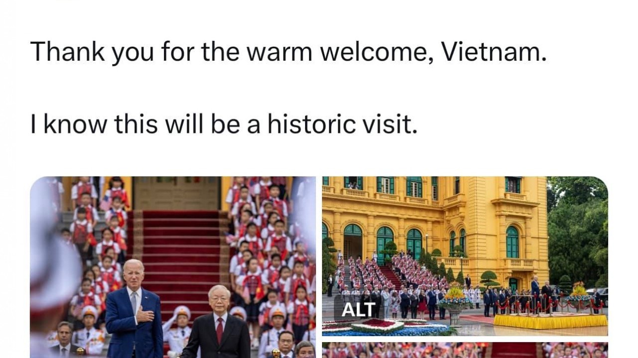 Tổng thống Hoa Kỳ Joe Biden cảm ơn Việt Nam