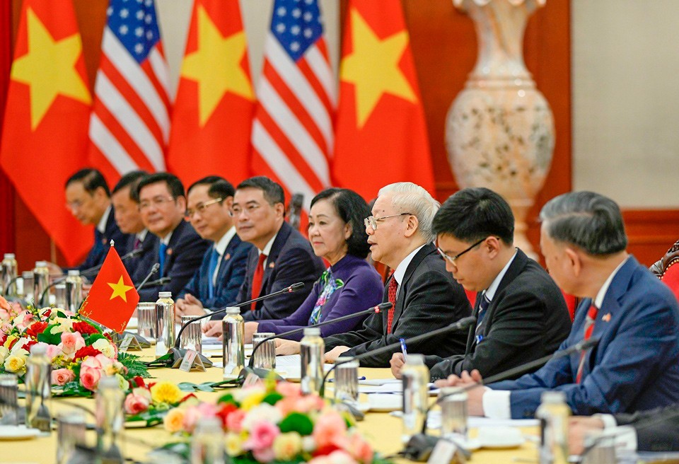 Tổng Bí thư Nguyễn Phú Trọng hội đàm với Tổng thống Joe Biden.