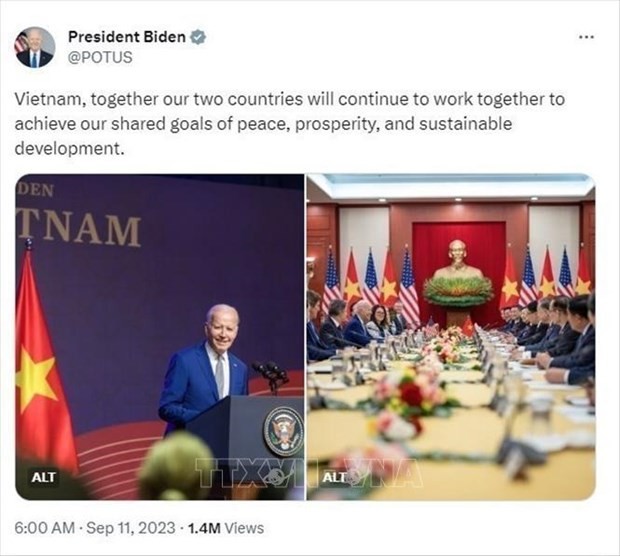 US President Joe Biden describes Vietnam visit as a historic moment