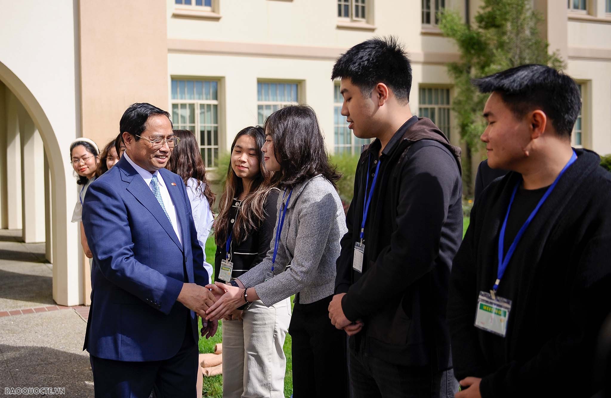 Thủ tướng Phạm Minh Chính thăm và nói chuyện tại Đại học tổng hợp San Francisco (USF).