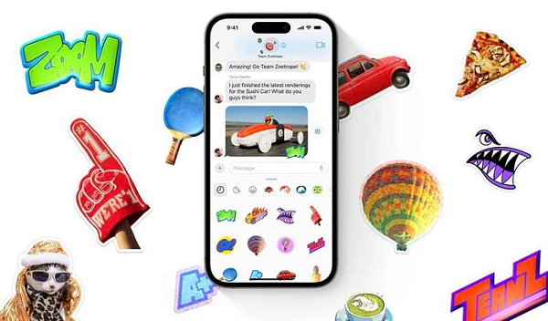 Stickers Drawer: Với ngăn nhãn dán mới, người dùng iPhone có thể truy cập vào Live Stickers, biểu tượng, memoji cùng những bộ nhãn dán khác tại cùng một nơi. Nhãn dán cũng sẽ đồng bộ với iCloud giúp người dùng có thể sử dụng trên các thiết bị iPhone, iPad