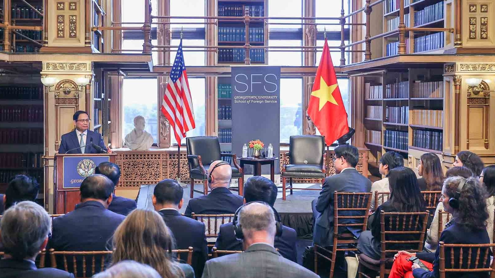 Ba vấn đề trong bài phát biểu chính sách của Thủ tướng Phạm Minh Chính tại Đại học Georgetown, Hoa Kỳ