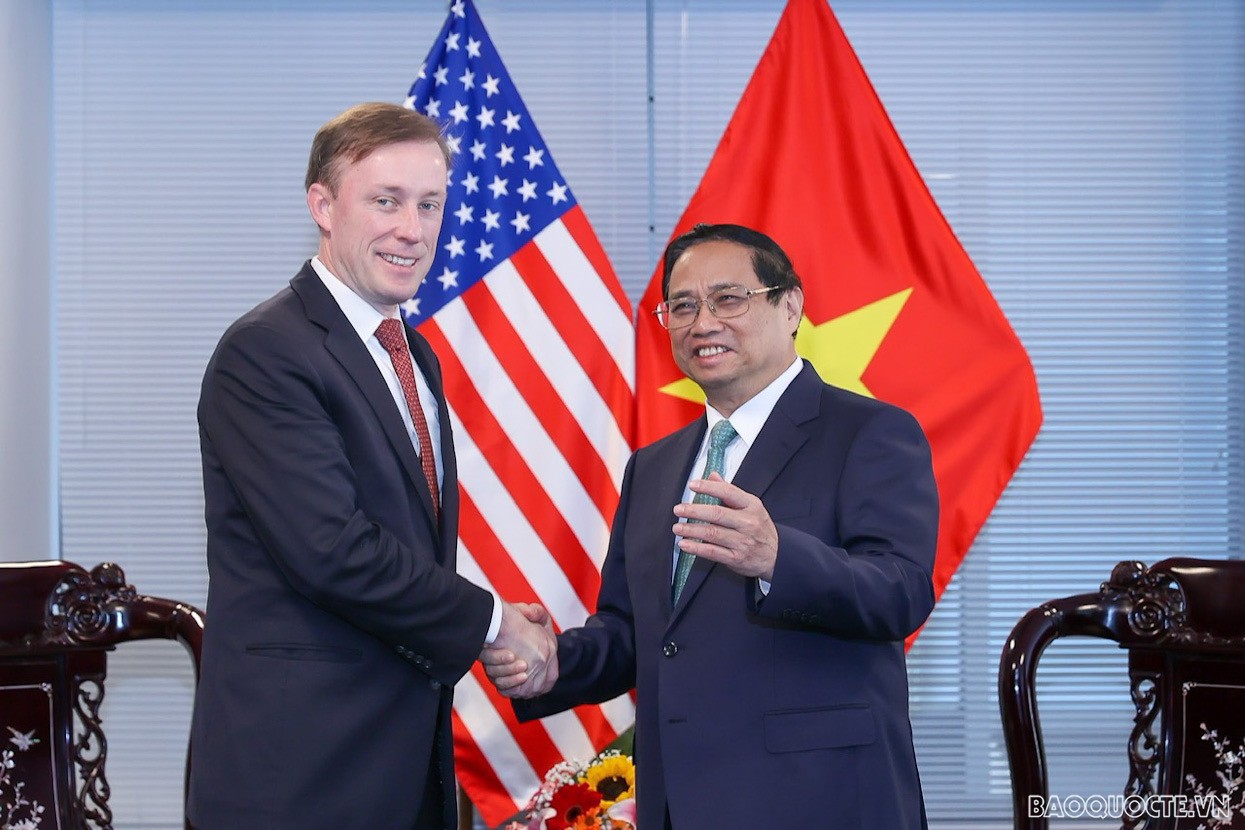 PM Pham Minh Chinh receives US National Security Advisor in New York