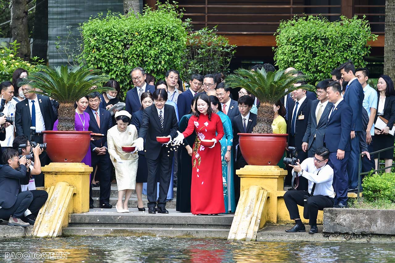 Vice President Vo Thi Anh Xuan welcomes Japan’s Crown Prince, Crown Princess