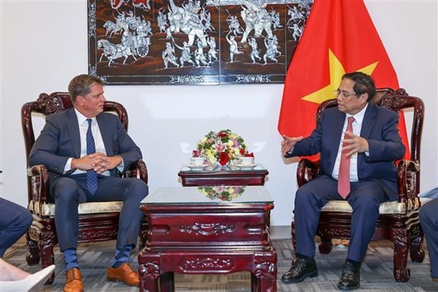 PM Pham Minh Chinh meets US Treasury Secretary, leaders of economic groups