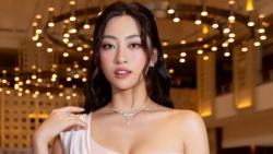 Hoa hậu Lương Thùy Linh khoe eo 'con kiến'
