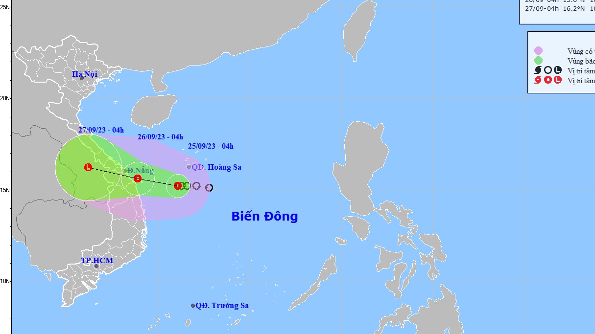Dự báo áp thấp nhiệt đới: Ven biển Quảng Trị đến Quảng Nam gió mạnh cấp 6; Bắc-Trung Trung Bộ mưa to đến rất to