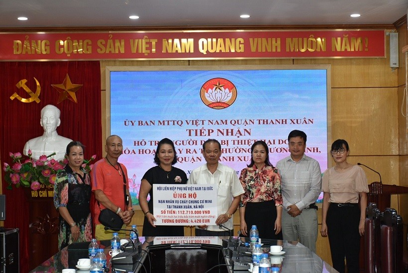 Hội Liên hiệp Phụ nữ Việt Nam tại Đức chia sẻ mất mát với các nạn nhân vụ cháy chung cư mini tại Hà Nội